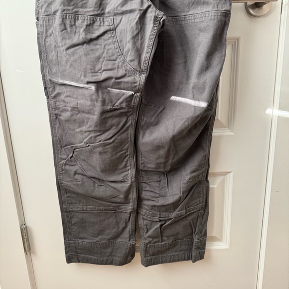 Men’s Carhartt Gray Overalls 36 x 30 RUGGED FLEX RELAXED FIT CANVAS BIB OVERALL - Picture 4 of 6